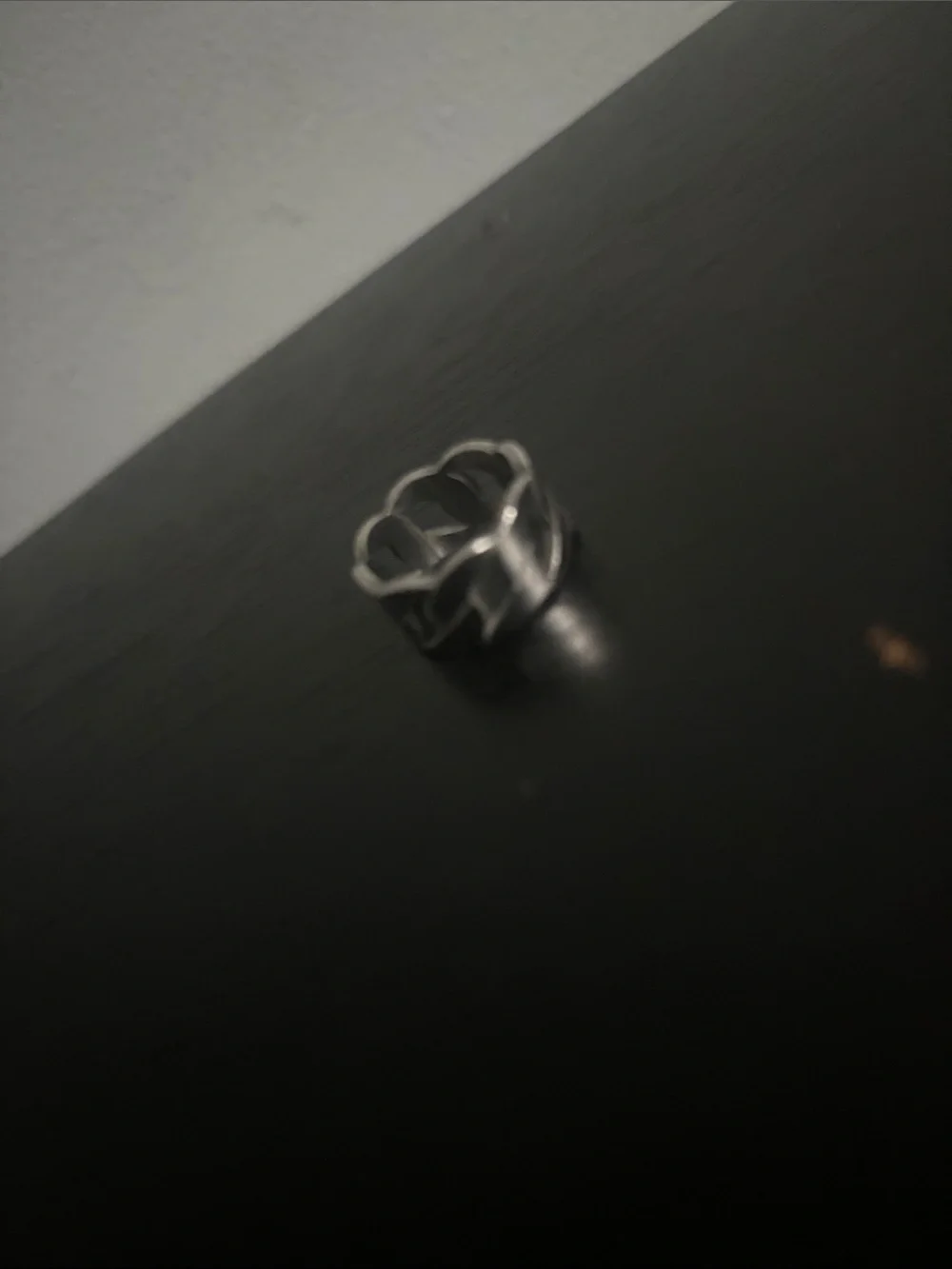 Sterling Silver Floral Cutout Band Ring - Silver